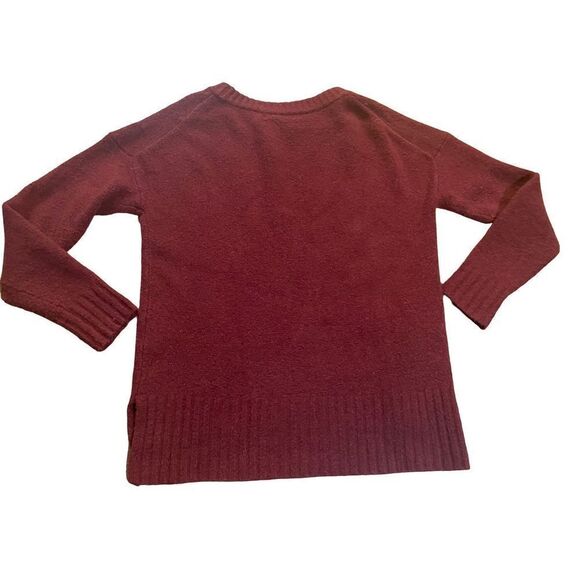J. Crew wine red womens sweater sz XS merino wool blend - Picture 2 of 7